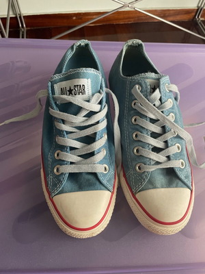 Converse All Star αθλητικά σαν καινούργια, άσπρα και μπλε, νούμερα 38-39