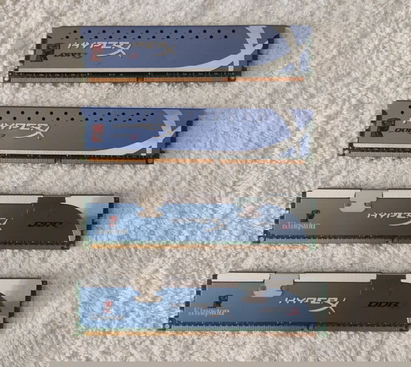 σετάκι ram DDR3 Kingston hyperX 8GB 2x4 1333mhz quad channel