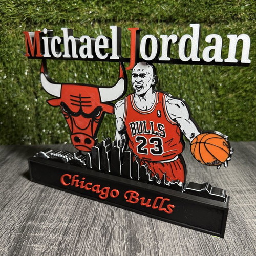 Michael Jordan Chicago Bulls 3D printed διακοσμητικό κατόπιν παραγγελίας