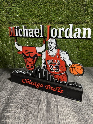 Michael Jordan Chicago Bulls 3D printed διακοσμητικό κατόπιν παραγγελίας