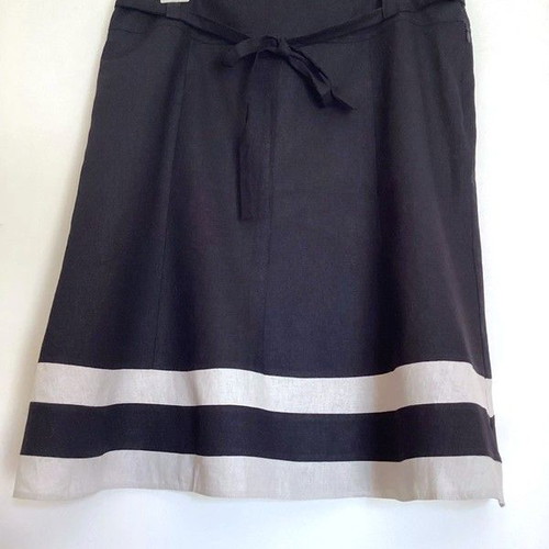 Black A-line skirt with beige stripes XXXL / 46 / 18·New with tags·Bhs