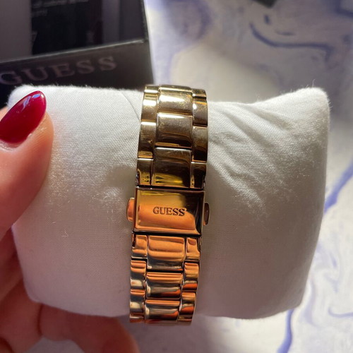 Guess wristwatch new, women's, pink and gold