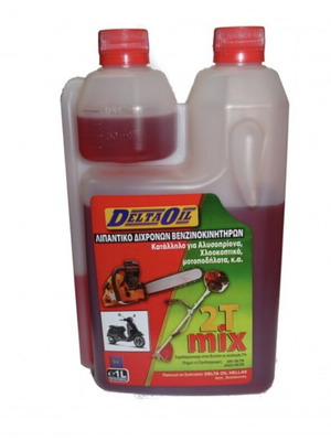 Λάδι μίξεως δίχρονων βενζινοκινητήρων Delta Oil 2T Mix 1L πακέτο 12 καινούργιο