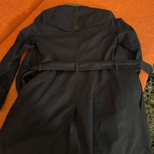 Stradivarius women's navy trench coat size S like new
