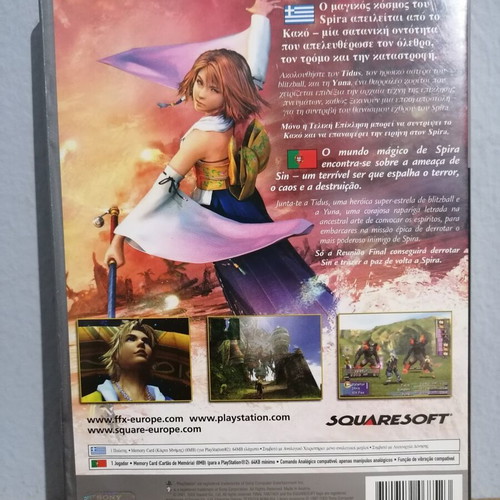Final Fantasy X platinum case and manual for PS2, used