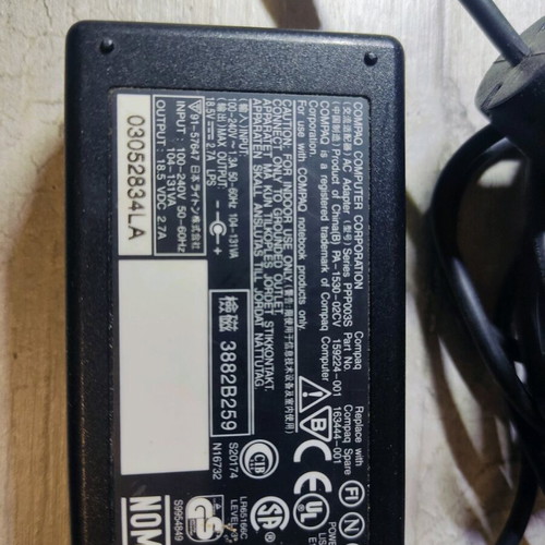 Compaq laptop power adapter used, fully functional