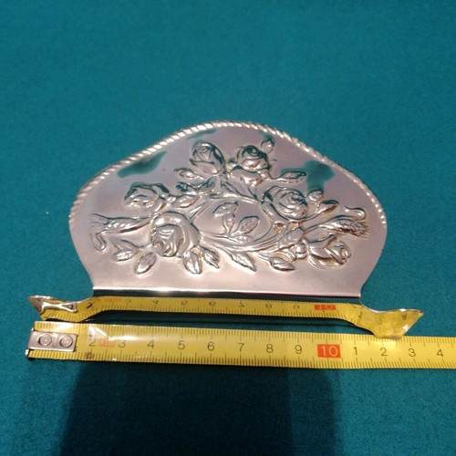 silver-plated napkin holder