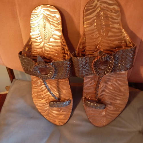 Leather sandals size 38 used, brown