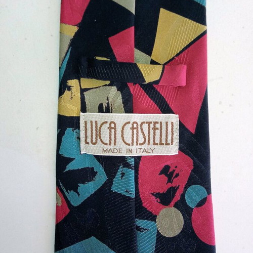 Vintage silk tie 100% silk like new, colorful abstract pattern