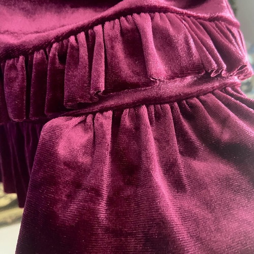 Velvet burgundy pencil skirt like new, size S