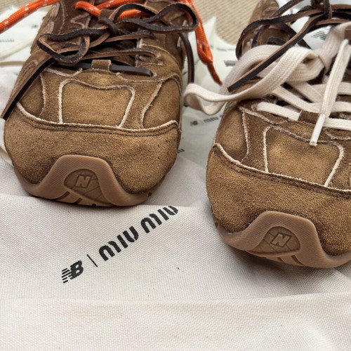 New Balance x Miu Miu 530 SL Cinnamon Suede Sneakers size 38 like new