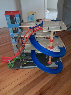Wooden garage toy used