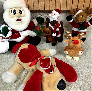 5 λούτρινα Χριστουγεννιάτικα, super προσφορά!!! 5 stuffed Christmas toys, super offer!!!