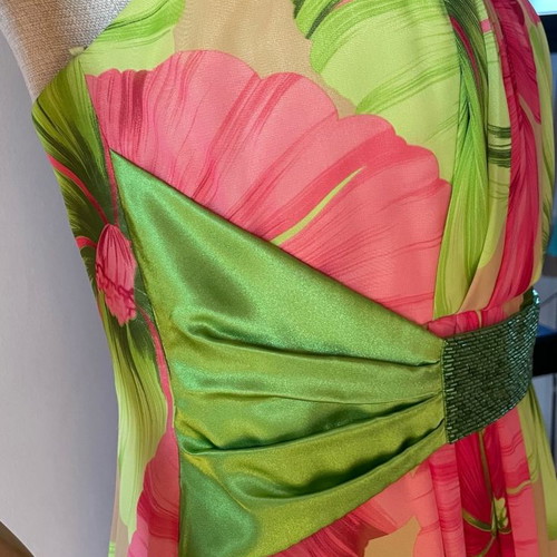 Cocktail dress Carlo Pignatelli new, strapless floral, size 46