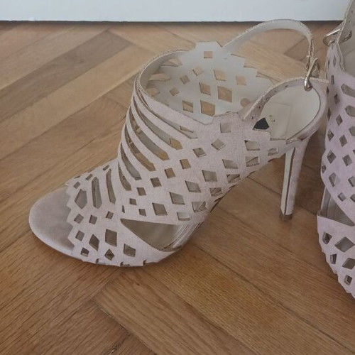 Mango Matilda high-heeled sandals new pink suede