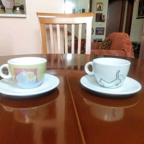 Illy Cappuccino collectible porcelain Ionia cups like new, pack of 2