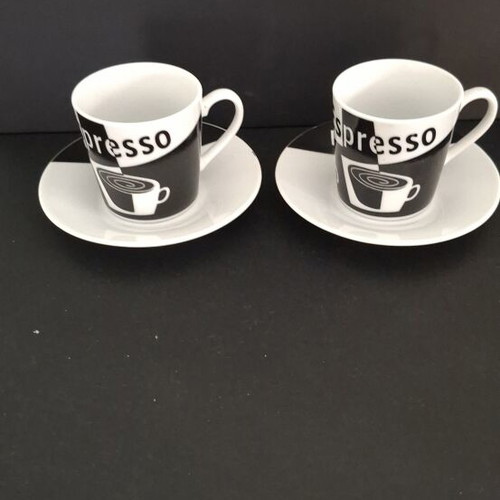 Espresso cup set with saucers porcelain, like new