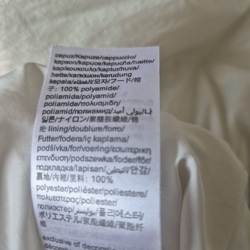 Calvin Klein windbreaker jacket like new, white, with hood