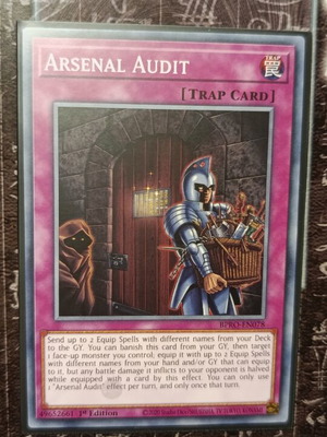 Arsenal Audit Yu-Gi-Oh! card like new with Ultra Pro sleeve