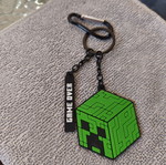 Minecraft keychain new, black and green