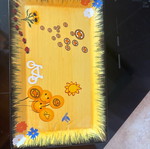 Ceramic rectangular serving platter, approx. 22.5 cm