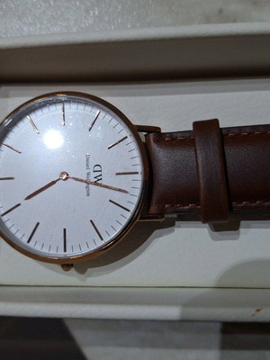 Daniel Wellington Classic St Mawes wristwatch new, men's, brown and gold
