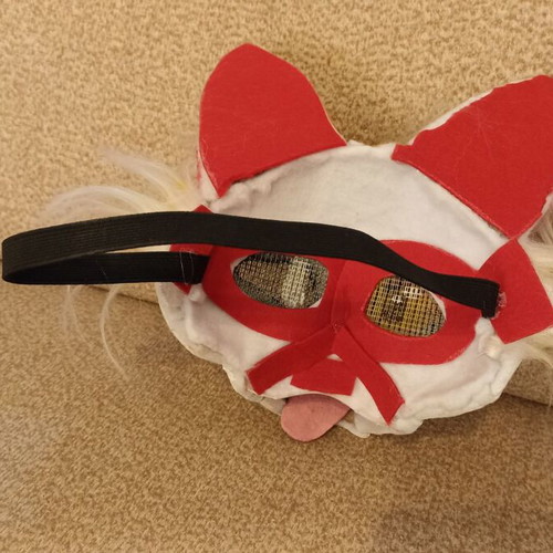 Therian Mask fox cosplay handmade, used, teen size 8-14 years
