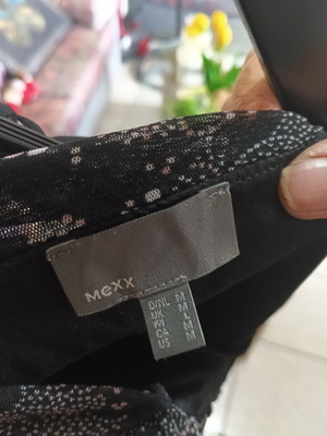 Mexx vintage midi φόρεμα σαν καινούργιο, μαύρο με ασημί shimmer