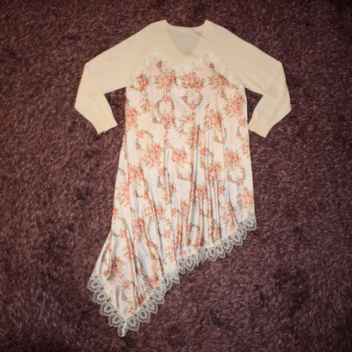 Simone Rocha top asymmetrical, like new, silk/wool, size M