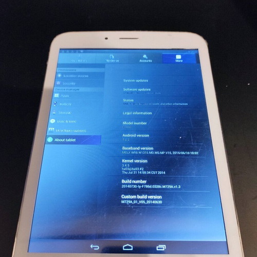 Tablet 8' used with 1GB RAM and 8ROM, touch screen marks