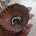 Eye ceramic decoration handmade used