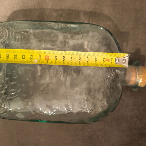 Bottle with cork made of recycled glass like new