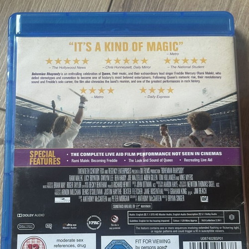 Bohemian Rhapsody Blu-Ray used with English subtitles