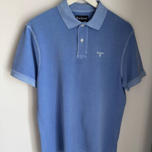 Barbour men's polo shirt size M like new, blue