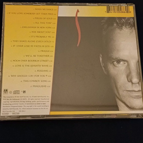 Sting Fields Of Gold The Best Of 1984-1994 CD like new