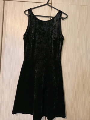 Mini velvet dress like new, black, A-line, size M