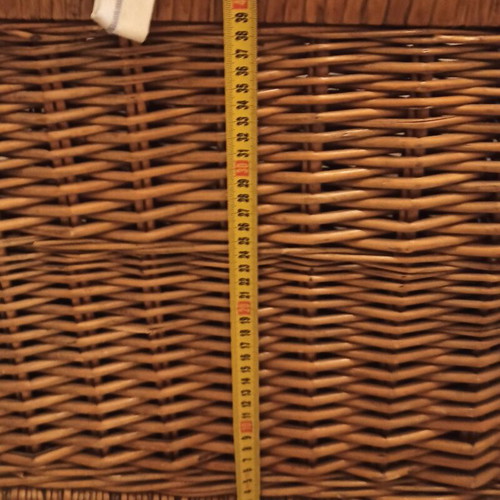Rattan Storage Chest with Cushion like new
