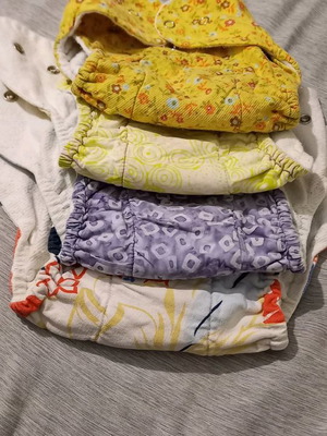 Cloth diaper covers used, pack of 6, fabric