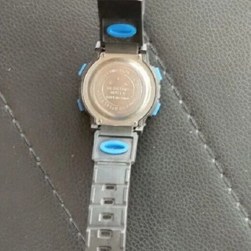 Children's multi function electronic watch like new, black and blue