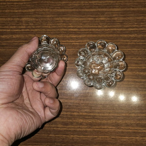 Vintage glass candleholders like new from Italy