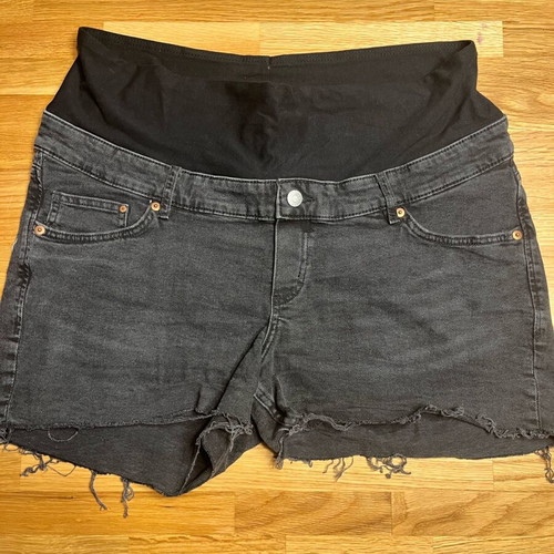 H&M Maternity Denim Shorts Black XL Like New