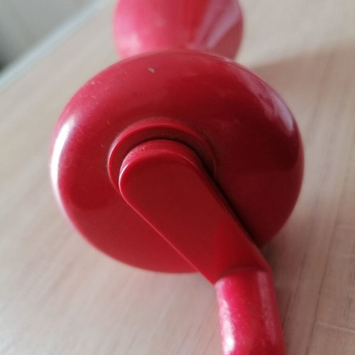 Ikea Ljusa hand driven torch used, red with LED