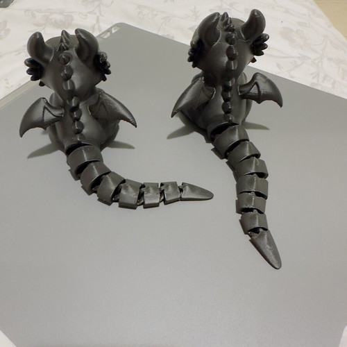 Flexible Toothless Dragon figures new, set of 2