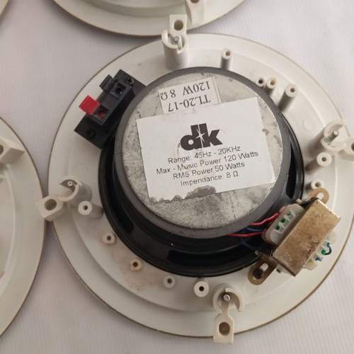 4 Ηχεία ψευδοροφής inox καινούργια, 120W, 8Ω