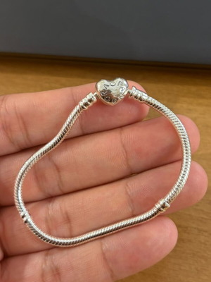 Βραχιόλι snake Pandora, 18 εκ., ασημί