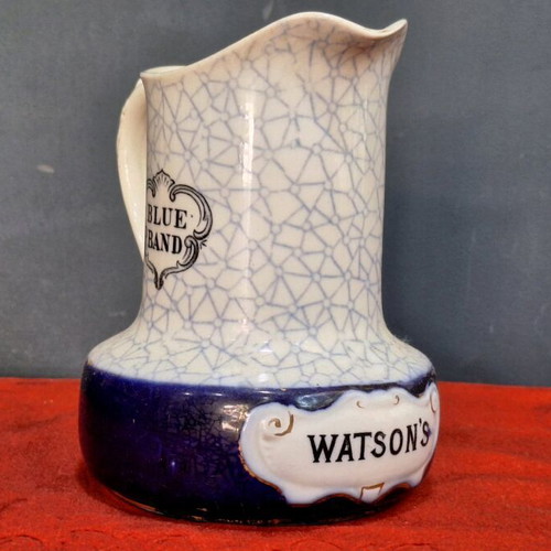 Watson's Blue Band water jug used, collectible promotional item