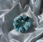 Handmade fluffy scrunchie pastel mint new