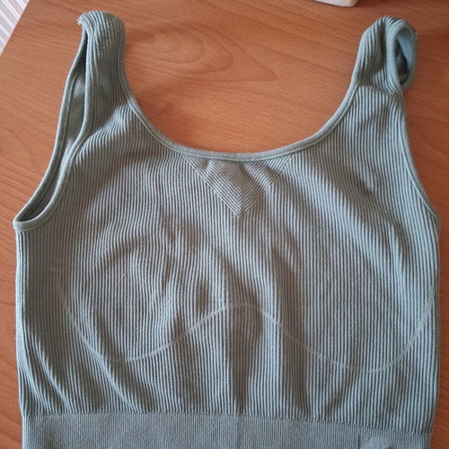 Adidas sports top used, mint green, size S