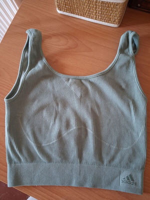 Adidas sports top used, mint green, size S