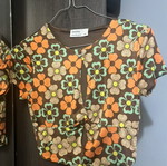 Bershka short-sleeve women's blouse like new, colorful, size M